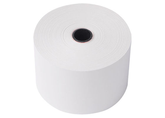 O núcleo que plástico a madeira pura de 3 polegadas reduz a polpa 57mm x 40mm imprimiu o papel térmico Rolls