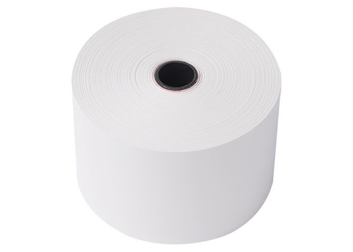 O núcleo que plástico a madeira pura de 3 polegadas reduz a polpa 57mm x 40mm imprimiu o papel térmico Rolls